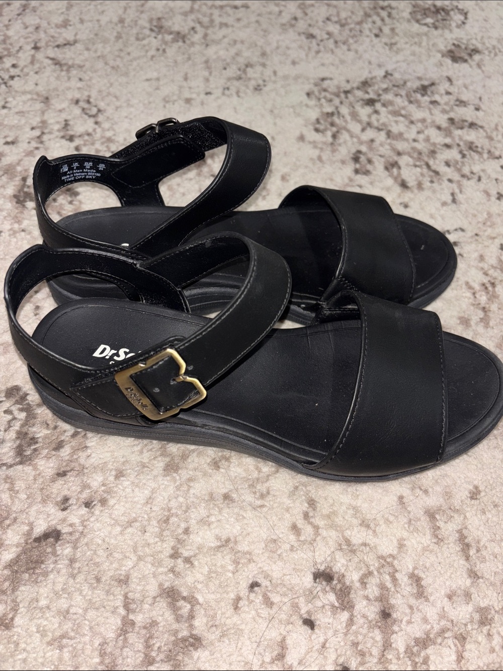 Dr. Scholl's Black Strappy Sandals